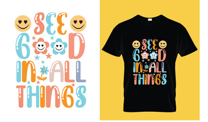 WAVY,RETRO,TYPOGRAPHY, VINTAGE T  SHIRT DESIGN