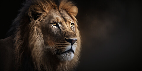Obraz na płótnie Canvas lion face, top predator of the jungle