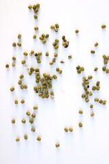 Mung beans isolated on white background