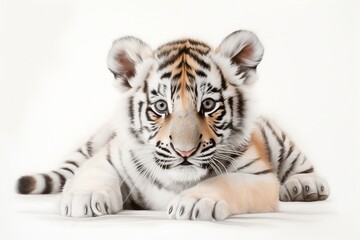 Fototapeta premium white tiger cub