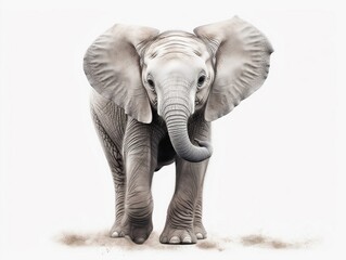 Fototapeta premium elephant isolated on white
