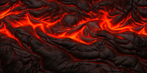 Lava flow volcanic molten lava close-up texture, generated AI, generated, AI