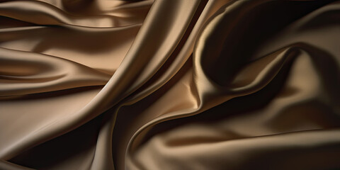 Obraz premium Silk sheets texture gold background, generated AI, generated, AI