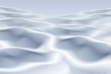 Smooth undulating lines of grey and white abstract texture texture background.