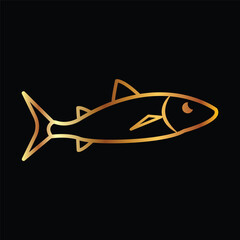 gold fish, icon, vector, template, design, style, trendy, collection