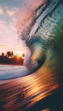 sunset on the beach