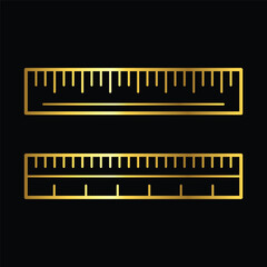 gold ruler, icon, vector, template, design, style, trendy, collection