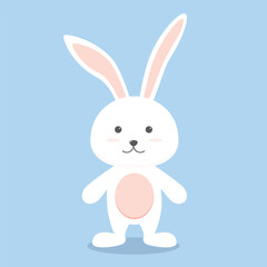 Happy Easter Bunny. Rabbit character. illustrator vector