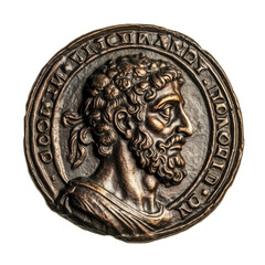 Roman coin from the 2nd century AD. generative AI