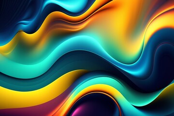 Abstract wavy wallpaper texture, generative AI