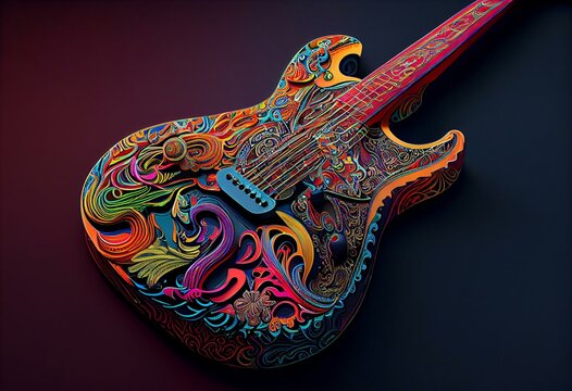 Psychedelic Guitar」の写真素材 | 2,154件の無料イラスト画像 | Adobe ...