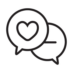 Bubble chat icon illustration with transparent background