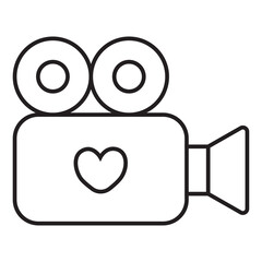 Camera icon illustration with transparent background