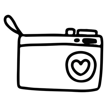 Camera icon illustration with transparent background