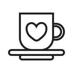 Cup of coffee icon illustration with transparent background