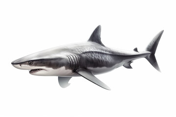 Obraz premium shark illustration on white background. Generative AI