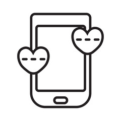 Phone and chat illustration with transparent background