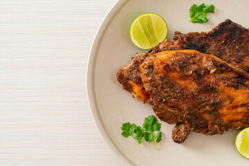 spicy grilled jamaican jerk chicken