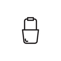 Ladle Bucket Sauna Outline Icon