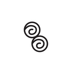 Towel Roll Fabric Outline Icon