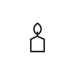 Candle Aroma Light Outline Icon