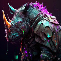 Cyberpunk Rhinoceros
