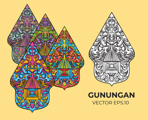 Wayang Kulit. Indonesian cultural puppets. Vector EPS10