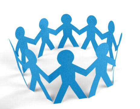 Team of paper chain people, Community, Support