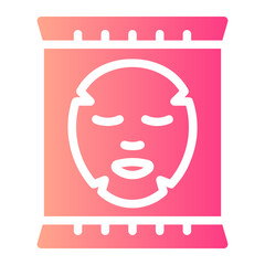 face mask gradient icon