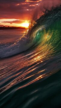 sunset on the beach