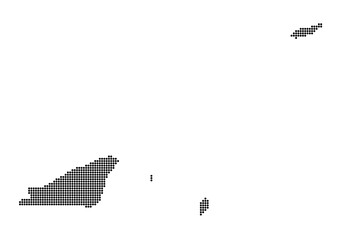 An abstract representation of Guernsey,Guernsey map made using a mosaic of black dots. Illlustration suitable for digital editing and large size prints. 
