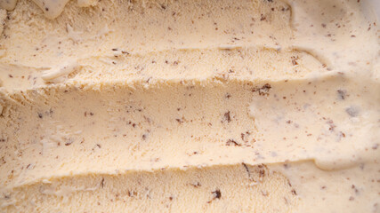 Vanilla ice cream surface, Top view Blank for design.