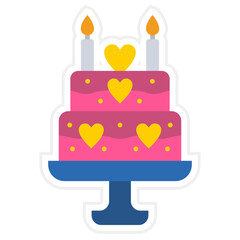 Cake Sticker Icon