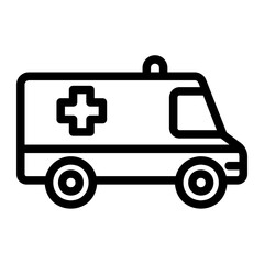 ambulance line icon