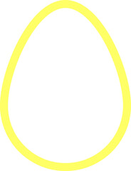 Egg icon, Easter sign on transparent background, SVG