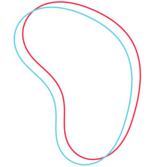 Blob Lines abstract shape 