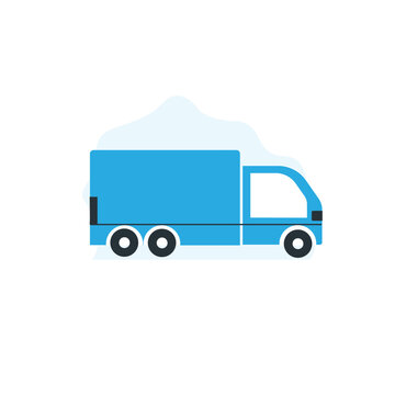 Removalist blue truck, Truck, moving truck, commercial truck, Vector Illustration.