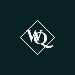 Letter WQ luxury logo design vector