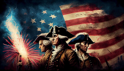 America. 4th of July. Generative ai