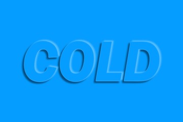 Blue 'COLD' text effect 