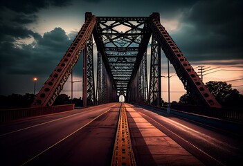 Fototapeta na wymiar Memphis Tennessee Bridge. Generative AI