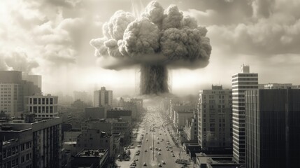 The detonation of a nuclear bomb in a city. A catastrophic World War 3. Generative AI