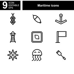 maritime icon or logo isolated sign symbol vector illustration - Collection of high quality black style vector icons 
