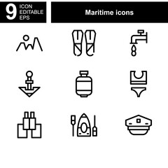 maritime icon or logo isolated sign symbol vector illustration - Collection of high quality black style vector icons 

