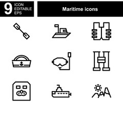 maritime icon or logo isolated sign symbol vector illustration - Collection of high quality black style vector icons 
