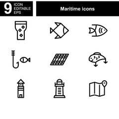 maritime icon or logo isolated sign symbol vector illustration - Collection of high quality black style vector icons 
