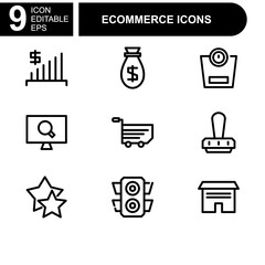 online shopping and ecommerce icon or logo isolated sign symbol vector illustration - Collection of high quality black style vector icons 
