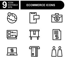 online shopping and ecommerce icon or logo isolated sign symbol vector illustration - Collection of high quality black style vector icons 
