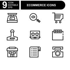 online shopping and ecommerce icon or logo isolated sign symbol vector illustration - Collection of high quality black style vector icons 
