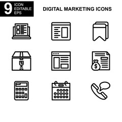digital marketing icon or logo isolated sign symbol vector illustration - Collection of high quality black style vector icons 
